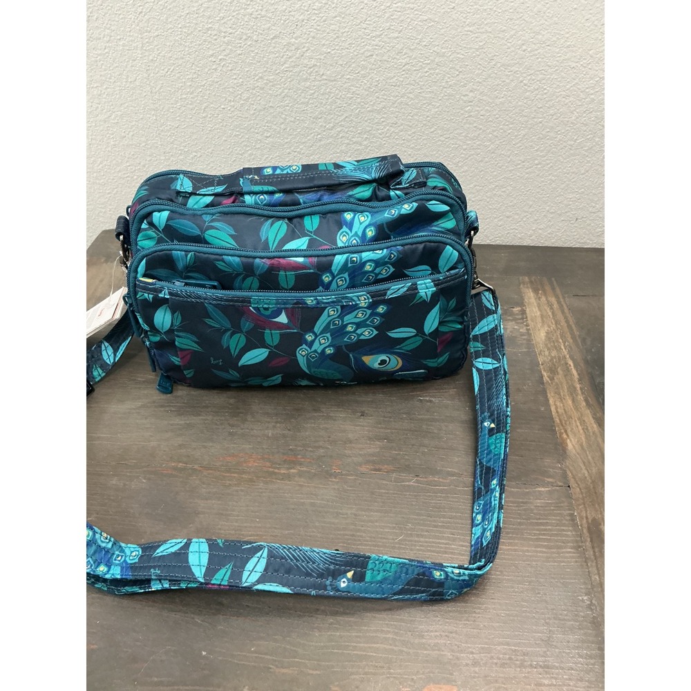 NWT Lug Switch Convertible Crossbody Belt Bag Peacock Multi Travel Purse RFID